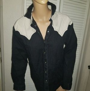 1970s snap buttoned Johnny cash top
